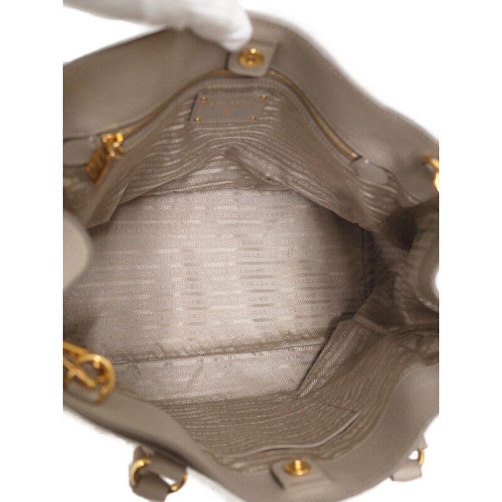 Prada Vitello Daino leather shopper tote bag grained calfskin leather Pink - Picture 3 of 9